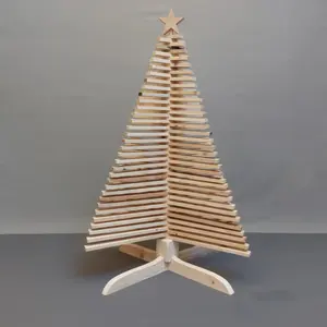 ลังไม้ต้นคริสต์มาสทำด้วยมือลังไม้ดีไซน์สวยคลาสสิกสำหรับตกแต่งโต๊ะสำหรับบ้านและสำนักงาน - Product Image 4