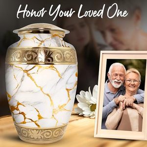 Handmade <b>Large</b> Adult Size Mosaic Aluminium Glass Cremation <b>Urn</b> Individual Tiles Hand Applied Unique Funerals Funeral Supplies - Product Image 6