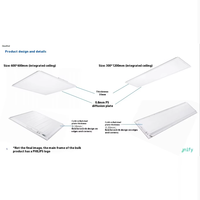 Panneau lumineux LED rétroéclairé PHILIPS RC037V G3 600*600 300*1200 36W 42W 4000K/6500K, lumière plate carrée, panneau lumineux LED
