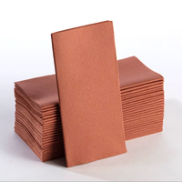 Serviettes en papier terracotta 16x16 pouces jetables pliées en accordéon, fournitures de fête minimalistes