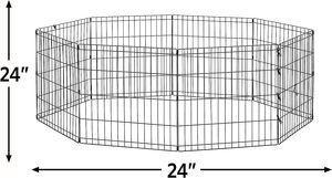 Valla de jardín plegable de tamaño pequeño estilo americano de acero de metal para actividades al aire libre para perros durante toda la temporada - Product Image 3