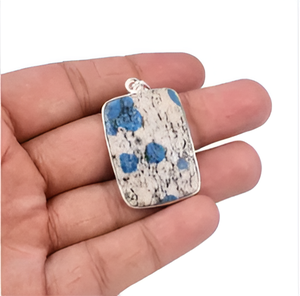 Natural K2 jaspe piedra preciosa 925 colgante de plata esterlina forma de pera joyería de moda colgantes encantos colgante de moda para Unisex - Product Image 6