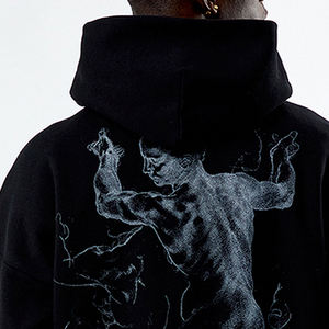 Sudadera con Estampado Puff, Fabricante OEM, Sudadera de Felpa de Algodón Grueso con Logotipo en Relieve 3D, Ropa Urbana para Marcas y Pedidos al por Mayor - Product Image 5