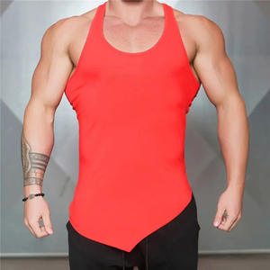 Conçu sur mesure hommes XL Gym entraînement débardeur séchage rapide Spandex Fitness Singulet à capuche solide décontracté Muscle Fit tricoté lavé - Product Image 2