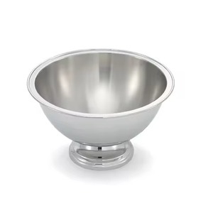 Bol de service alimentaire en métal à 2 compartiments avec poignée, design moderne, forme ovale, en aluminium, pour servir des fruits secs - Product Image 2