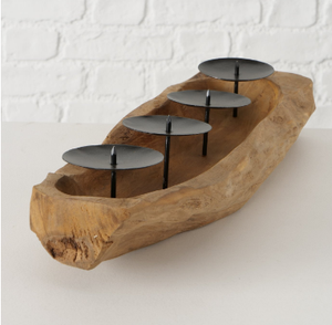 Bougeoirs en bois flotté faits à la main photophore en bois de qualité supérieure bougeoirs décoratifs en bois maison salon - Product Image 2