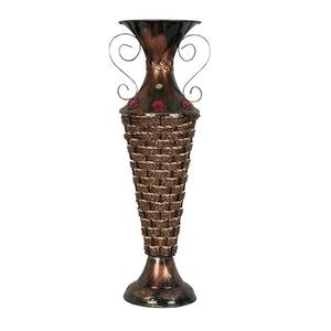 Vase décoratif artisanal en acier inoxydable à motif gaufré, vases à fleurs en métal pour la décoration de table d'hôtel, de maison et de restaurant - Product Image 3
