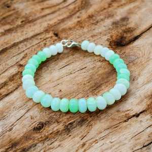 Bracelet perlé d'opale verte péruvienne 7-9mm pierres précieuses bijoux faits à la main fermoir homard à la mode Style Boho femmes cadeau en gros - Product Image 4