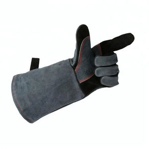 Gants de soudage TIG/MIG en cuir de qualité supérieure avec logo/couleur personnalisés, doublure en polaire, protection thermique, test de projection de métal fondu, type B - Product Image 6