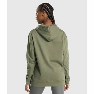 Sudadera con Capucha de Forro Polar Verde Oliva para Mujer, Personalizada, Cálida, de Manga Larga, Suave, Cómoda, Cortavientos, con Bolsillo Tipo Canguro, Informal - Product Image 2