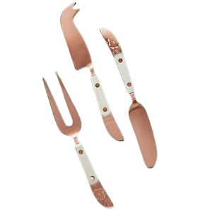 Fournisseur de gros Ensemble d'outils à fromage à manche coloré en métal plaqué argent fait à la main Ensemble de fromage de cuisine Royal Home - Product Image 2