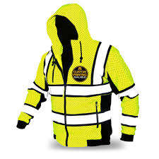 Reflective Safety <b>Hi</b>-<b>Vis</b> <b>Orange</b> 100% Polyester Insulated Men's Winter Waterproof Work Jacket Halex International Model <b>HI</b>-5666 - Product Image 5