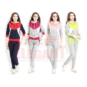Survêtements pour femmes avec logo personnalisé, en molleton de coton, de bonne qualité, confortables, respirants, pour le jogging et le sport. - Product Image 2