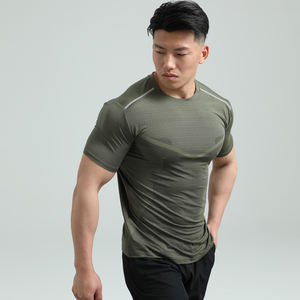 350g T-Shirt surdimensionné pour hommes épaule tombante décolleté maigre qualité personnalisée Streetwear Style décontracté col montant t-shirt - Product Image 3