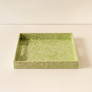 Plateau de service carré en incrustation de coquille d'oeuf fait à la main plateau rond en laque décorative artisanat vietnamien décor à la maison vaisselle de cuisine - Product Image 1