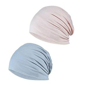 หมวกโพกหัวแบบ Turban สำหรับทุกเพศ ทำจากผ้าฝ้าย ทรงบีนนี่ สวมสบาย ยืดหยุ่นได้ ใช้เป็นหมวกนอนได้ แพ็ค 3 ชิ้น ขายส่ง สีดำ ชมพู น้ำตาล - Product Image 1