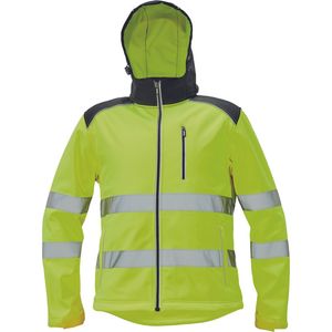 Chaqueta de Trabajo Impermeable Reflectante de Alta Visibilidad Unisex, Cortavientos de Poliéster con Capucha y Cremallera, Detección de Agujas - Product Image 1
