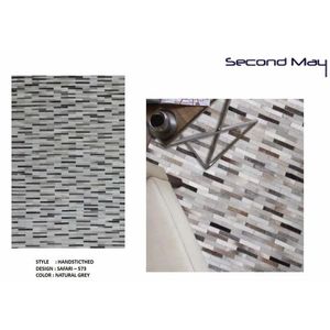 Tapis en jute fait main en patchwork pour la décoration du salon et du couloir - Product Image 5
