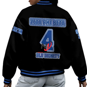 Hot Selling Zeta Phi Beta Sorority Printed Men's Winter Woven Breathable Windproof Varsity Jacket ZPB Sorority Embroidered <b>Wool</b> - Product Image 6