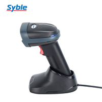 Pemindai Barcode Nirkabel Syble XB-D15BT 1D2D 2.4G Genggam dengan Pembaca Kode QR dan Basis Pengisian Daya untuk Kasir Supermarket