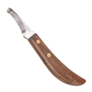 Cuchillo para Cascos de Primera Calidad, Cuchillo Ovalado para Herrador, Cuchillo para Cascos de Caballos, Hoja de Acero Inoxidable, Mango de Madera de Caucho, Cortador de Cascos para Ganado y Caballos - Product Image 6
