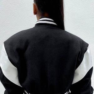 OEM personalizado de alta calidad de los hombres Varsity College, béisbol, chaqueta para los hombres Parche recortado para las mujeres - Product Image 5