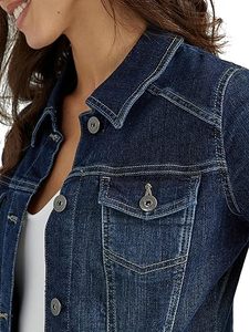 Veste d'hiver matelassée en denim extensible personnalisée unisexe avec fermeture à glissière de longueur régulière décontractée pour l'extérieur - Product Image 3