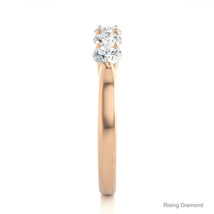 1,02 CTW corte redondo laboratorio cultivado diamante media eternidad Pave Set CVD boda banda oro rosa aniversario regalo anillos - Product Image 3