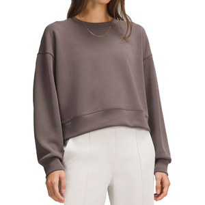 Softstreme Perfectly Oversized Cropped Crew Sólido Secado rápido Transpirable Deportes Casual Sudaderas con capucha Top - Product Image 1