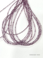 Perles facettées en Kunzite rose clair naturelle de qualité supérieure, couleur Herkimar, diamant de quartz, taille 2-3 mm, certifiées AIGS pour la joaillerie