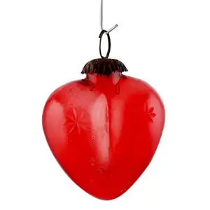 Luxury Handmade Premium Heart Cut Christmas Ornament Christmas Tree Decoration Glass Balls Wholesale G-386/9939