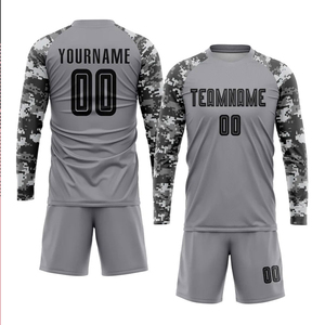 Maillot de football unisexe adulte gris personnalisé à manches courtes en tissu 100 % polyester imperméable pour le football à domicile - Product Image 3