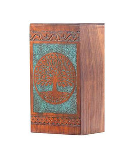 Venta caliente estilo americano hecho a mano de madera urnas de cremación moderno funerario urnas decorativas para hombre mujer a bajo precio - Product Image 4