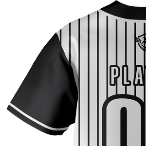 Maillot de baseball personnalisé à rayures fines, boutonné, manches courtes, uniforme d'équipe, respirant, séchage rapide, polyester, chemise de sport athlétique - Product Image 4