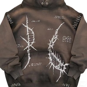 Nouveauté, sweat-shirt d'hiver en molleton vintage pour homme, couleur unie, 100% coton, 400 GSM, respirant, imprimé DTG, sweat-shirt de créateur - Product Image 3