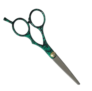 Repose-doigt réglable 5.5 \ "Ciseaux de salon en acier inoxydable avec poignée enduite de papier Ciseaux de coiffeur pour la coupe de cheveux - Product Image 3