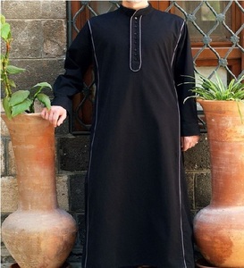 Khamis árabe islámico hombres Jubbah en ropa islámica fábrica musulmana moda nuevo estilo ropa islámica árabe Thobe / Thawb - Product Image 4