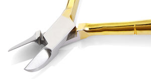 Pince à cuticules D-04 lames tranchantes en acier métallique 4 "manucure pédicure pince à cuticules pour ongles à ressort unique pour la beauté avec Logo - Product Image 4