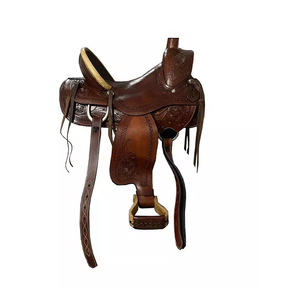 Selle de course de chevaux en cuir de qualité occidentale de qualité supérieure usinée à la main pour l'équitation - Product Image 1