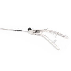 Portaagujas Laparoscópico Manual de Alta Calidad Tipo Pistola, 5330 mm, Acero Inoxidable de Grado Médico, Curvado a la Izquierda, Quirúrgico - Product Image 6