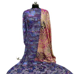 Robe Dashiki Classique pour Femme, Manches Longues, Broderie Florale Parfumée, Respirante, pour l'Été, l'Automne et l'Hiver, Couleur Violet - Product Image 5