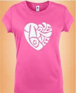 Vente chaude femmes 100% coton biologique T-Shirts Logo personnalisé impression à manches courtes cou à la mode rose T-shirt écologique - Product Image 6