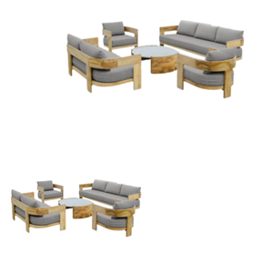 Meilleure vente Meilleur prix 4 pièces en bois Mobilier de salon extérieur Ensemble canapé Meubles de jardin - Product Image 4