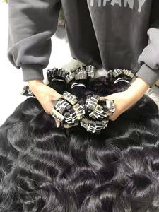 Vente en gros d'extensions de cheveux humains vierges vietnamiens véritables décolorés épais à la fin ruban droit-en couleur plus foncée uniquement les vendeurs - Product Image 5