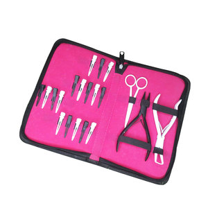 Kit d'outils de pinces d'extension de cheveux en acier inoxydable de qualité chirurgicale/outils d'extensions de cheveux de vente en gros de service OEM - Product Image 2