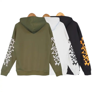Vente en gros 100% coton coupe ajustée pull à capuche écologique hommes hiver sérigraphié logo personnalisé XS taille solide motif polaire - Product Image 2