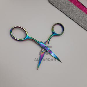 Tijeras profesionales de alta calidad para uñas de colores multiplasma, herramientas de manicura para cutículas con hoja afilada recta curvada - Product Image 2