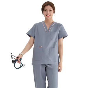 Customizable Hospital <b>Uniform</b> <b>Scrub</b> Set Twill Fabric for Women - Product Image 2