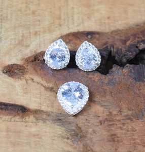 Pendentif boucle d'oreille en argent sterling 925 personnalisé par un designer fait à la main zircone cubique naturelle belle fine pour les cadeaux de fêtes de femmes - Product Image 2