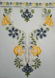 Hermosos parches bordados cuello en tela de red con lentejuelas para blusa sari y Kurti para sastrería de boutique - Product Image 2